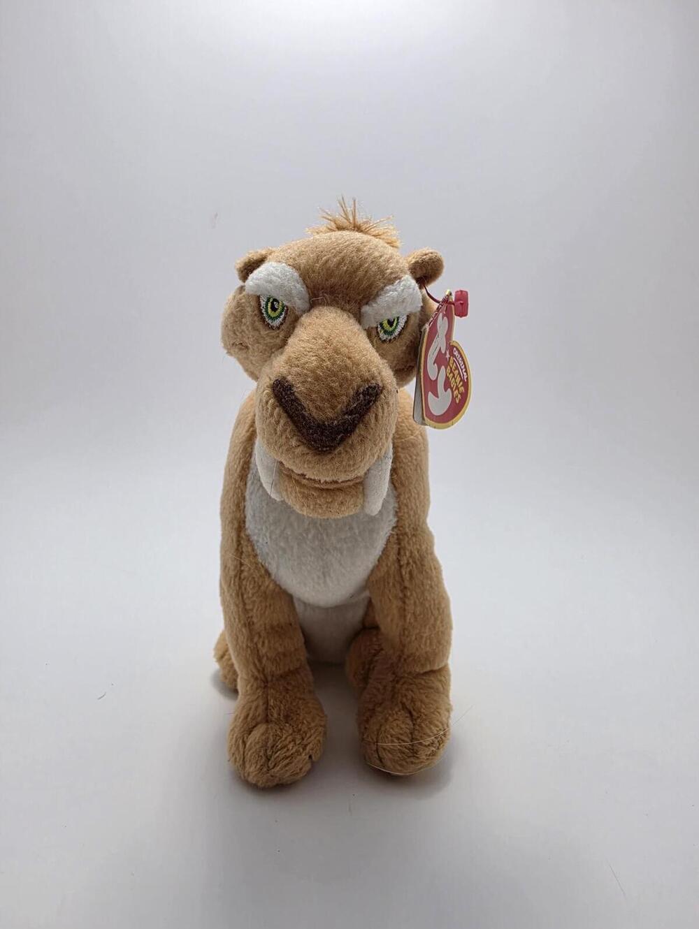 Ty Beanie Baby “Diego” the Sabertooth Tiger Ice Age 3 Movie Non Mint Tag(6 inch)